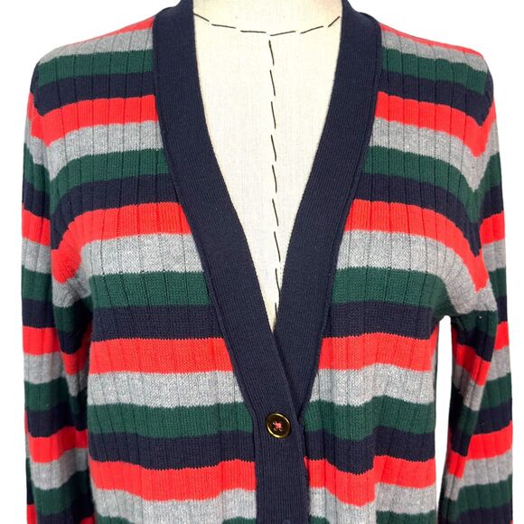 Moth Women's Cardigan Multicolor Button Front Long Sleeve Striped Size Small - Picture 4 of 10